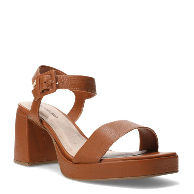 Sandalias de Mujer Bottero con Plataforma y Taco Marrón Caramelo