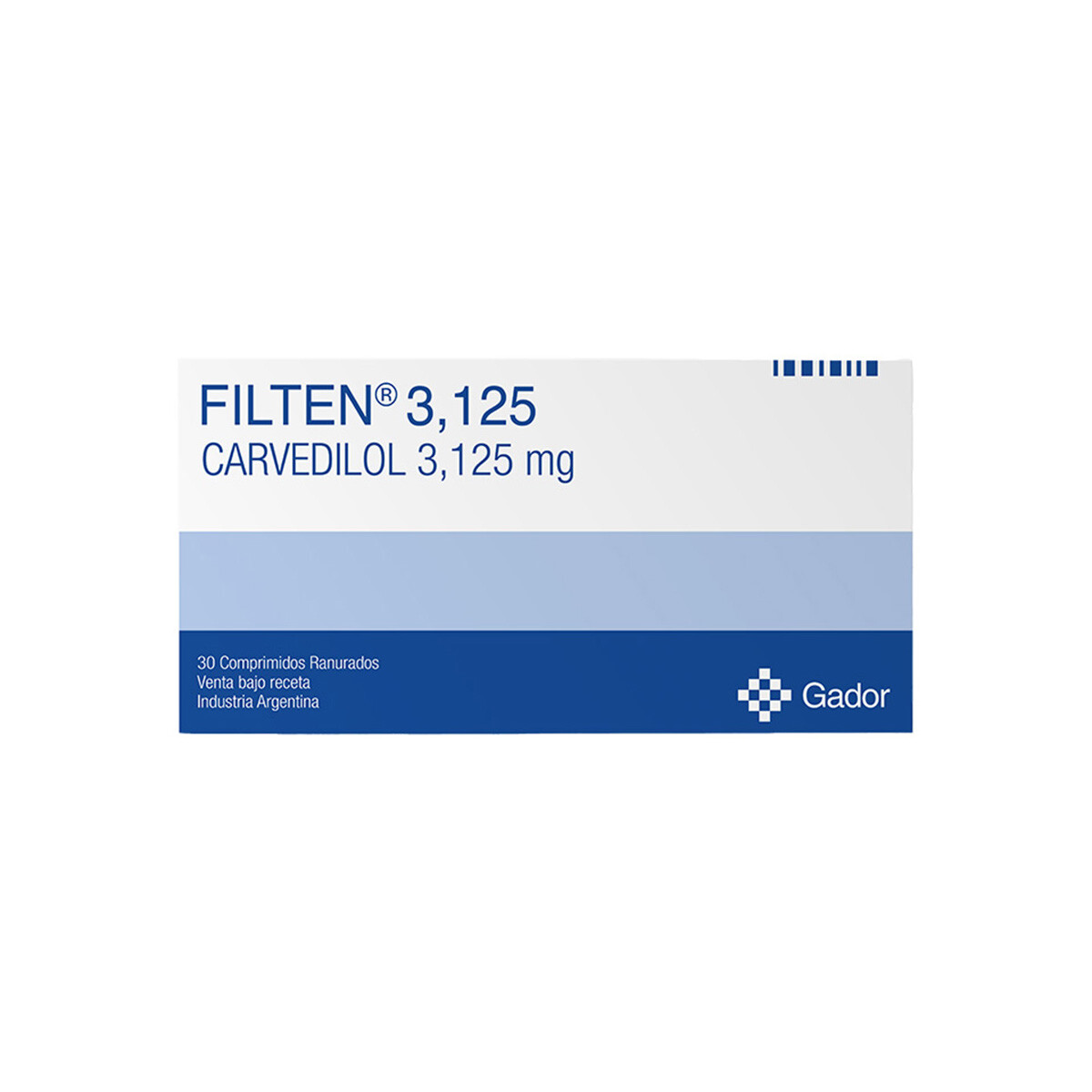 FILTEN 3,125 MG. CJ X 30 COMP. REC. 