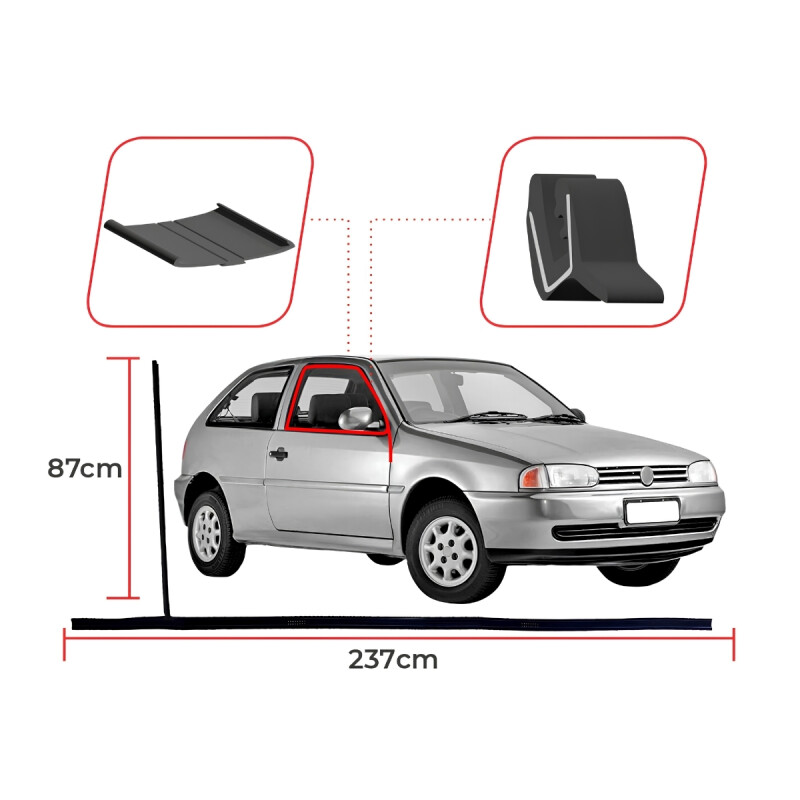 COLISA DE PUERTA DERECHA GOL G2 / G3 / G4 2 PUERTAS Colisa De Puerta Derecha Gol G2 / G3 / G4 2 Puertas