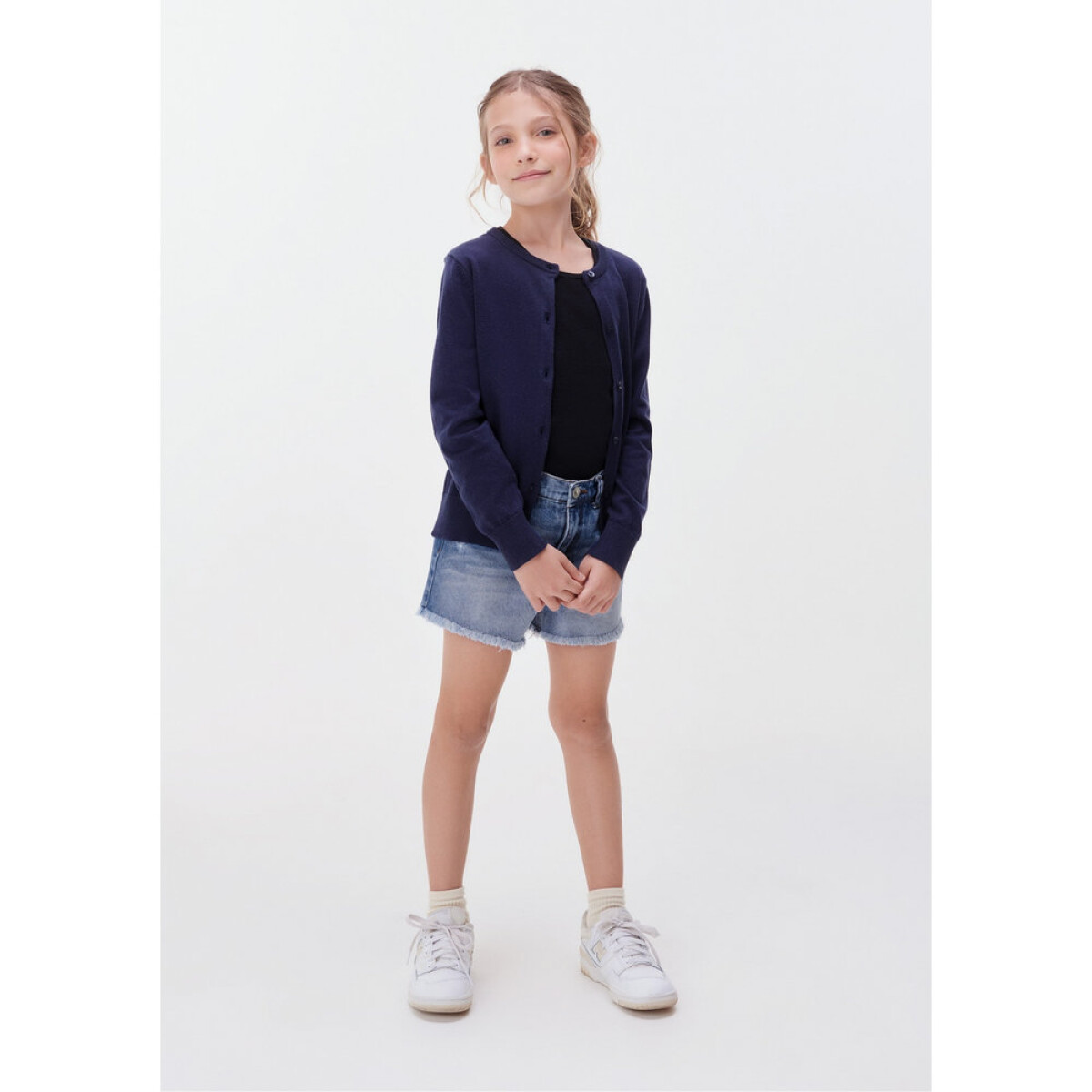 CARDIGAN FEM - AZUL OSCURO 