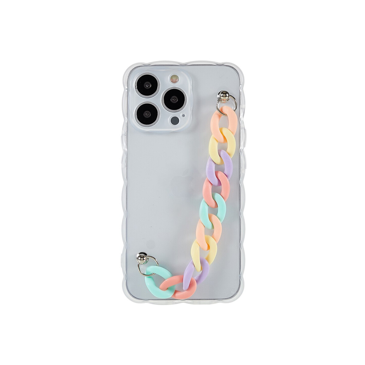 Protector iPhone 13 Pro Max transparente con agarre de colores 