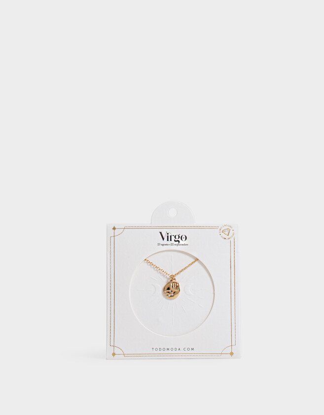 Cadena Corta con Dije Capsula Especial Cadena Corta Con Dije Virgo - Dorado
