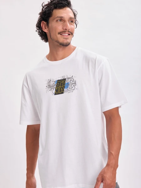 Remera oversize Star Wars Blanco