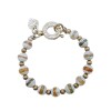 Pulsera Bolitas-Plata 925-Piedra ágata-PU3006 Conpiedra
