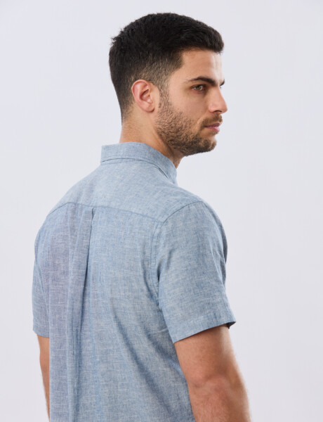 CAMISA LISA DE LINO Denim
