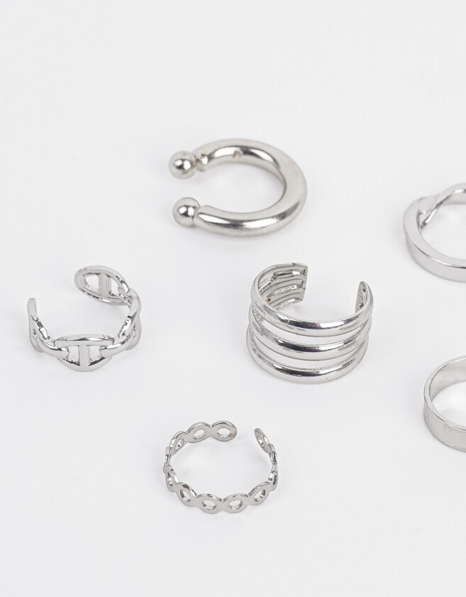 Bijou Cuff De metal Set De Cuff De Metal - Plateado