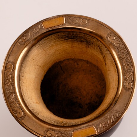 Mate porongo Plata y Oro M19