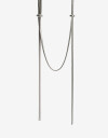 Collares Largos Metal Collar Largo De Metal - Plateado Rodio