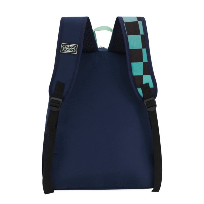 Mochila Escolar Trendy Game Con Porta Botella Para Jardín Y Uso Infantil Diario Azul