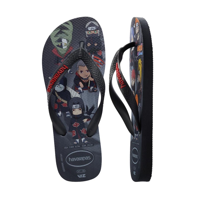 Sandalias Havaianas Top Naruto Hombre Nuevo Grafito/gris Plomo