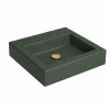 Bacha de apoyo cuadrada 45 cm c/mesa verde mate Deca Bacha De Apoyo Cuadrada 45 Cm C/mesa Verde Mate Deca