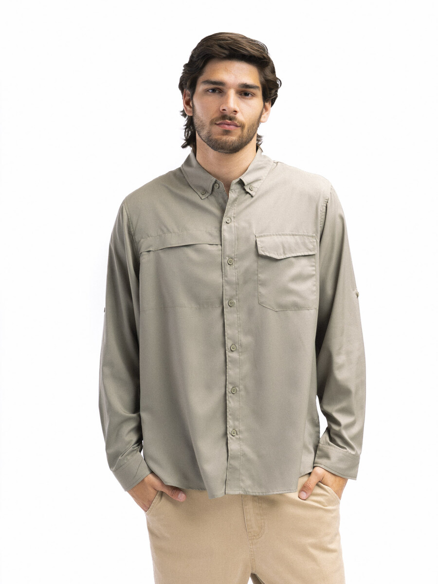 Camisa Manga Larga Creta - Kaki 