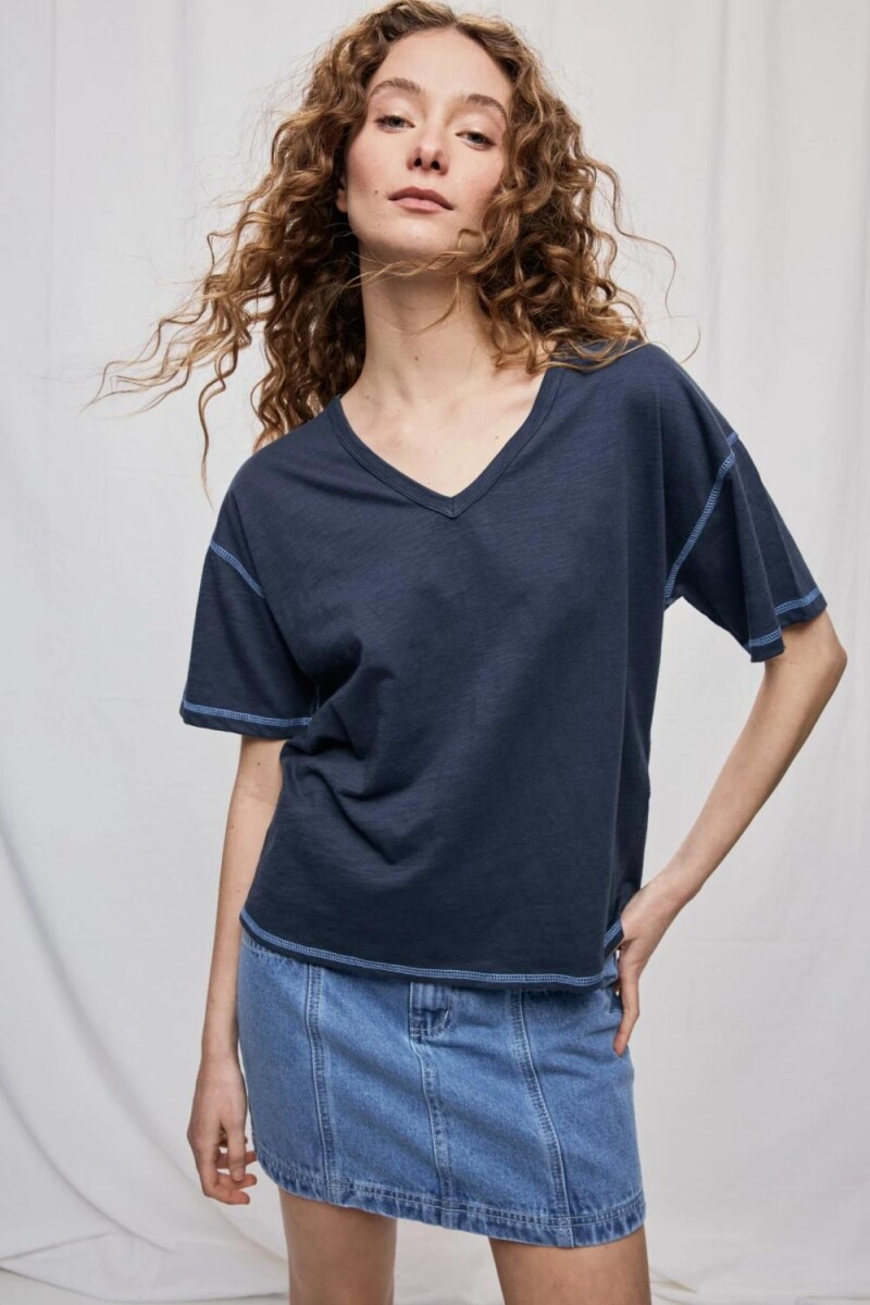 T-SHIRT D.CASSIN HARRY M.C ESC.V - AZUL 