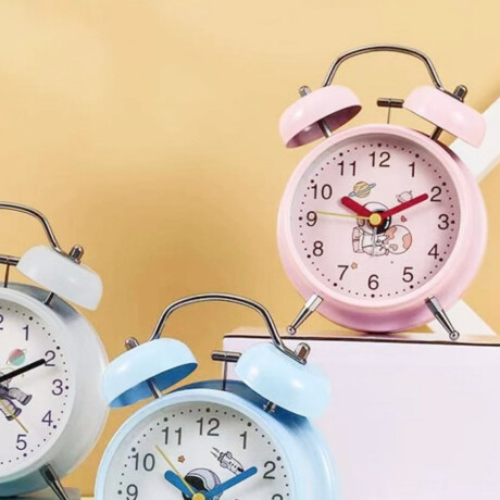 Reloj analógico de escritrio infantil Rosado