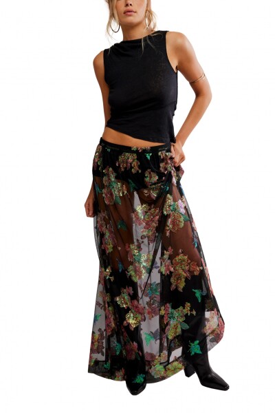 FALDA MAXI Negro