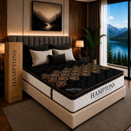 Sommier 2 plazas HAMPTONS Hybrid Iridium Beige