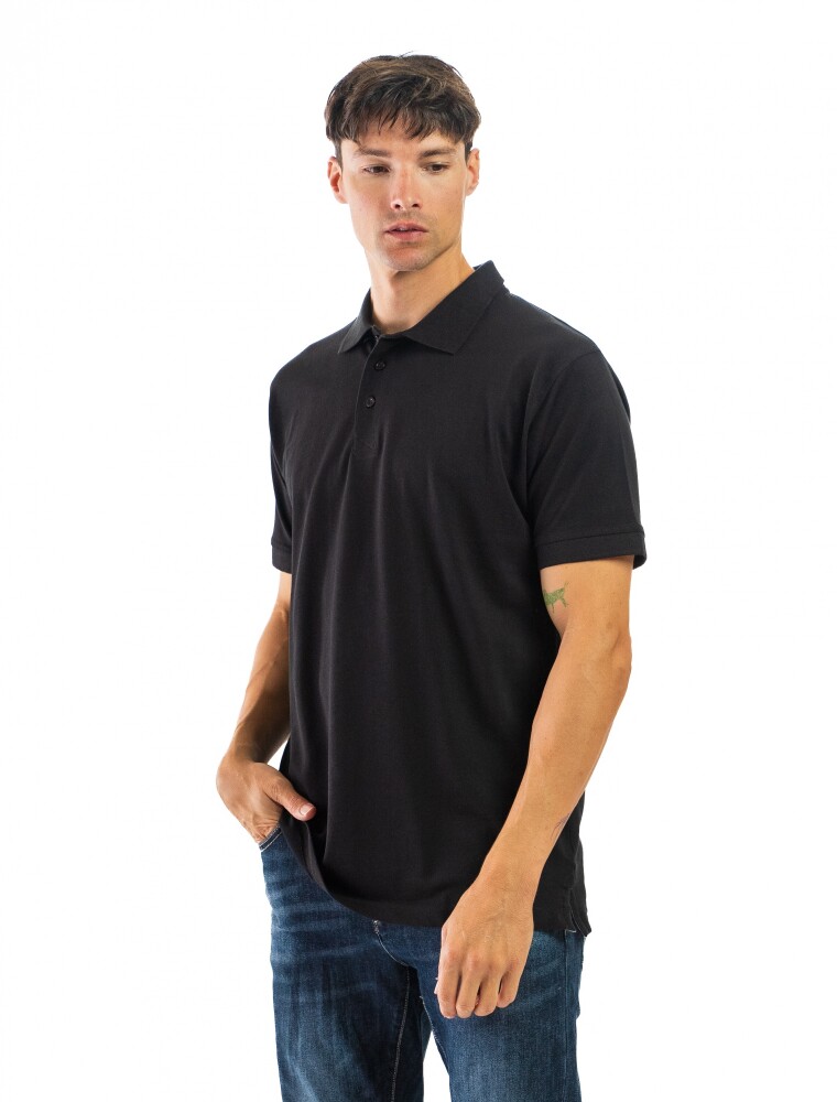 Remera Polo Algodón Negro