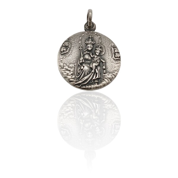 Dije Colgante Virgen Del Carmen-Plata 925 quemada-Sin Piedra- CP3041 Sinpiedra