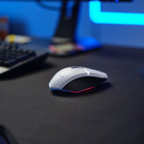 Mouse Gamer Inalámbrico Iluminado Trust Gxt110 Felox MOUSE TRUST GXT110 FELOX INALAMBRICO WHT