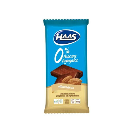 Tableta chocolate con almendras 0% azucar 150g HAAS Tableta chocolate con almendras 0% azucar 150g HAAS