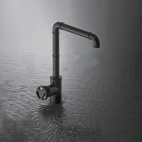 MONOCOMANDO ALTO INDUSTRIAL NEGRO MATE 000