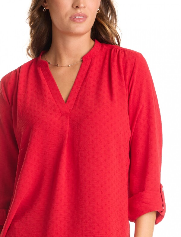 Blusa Escote V ROJO