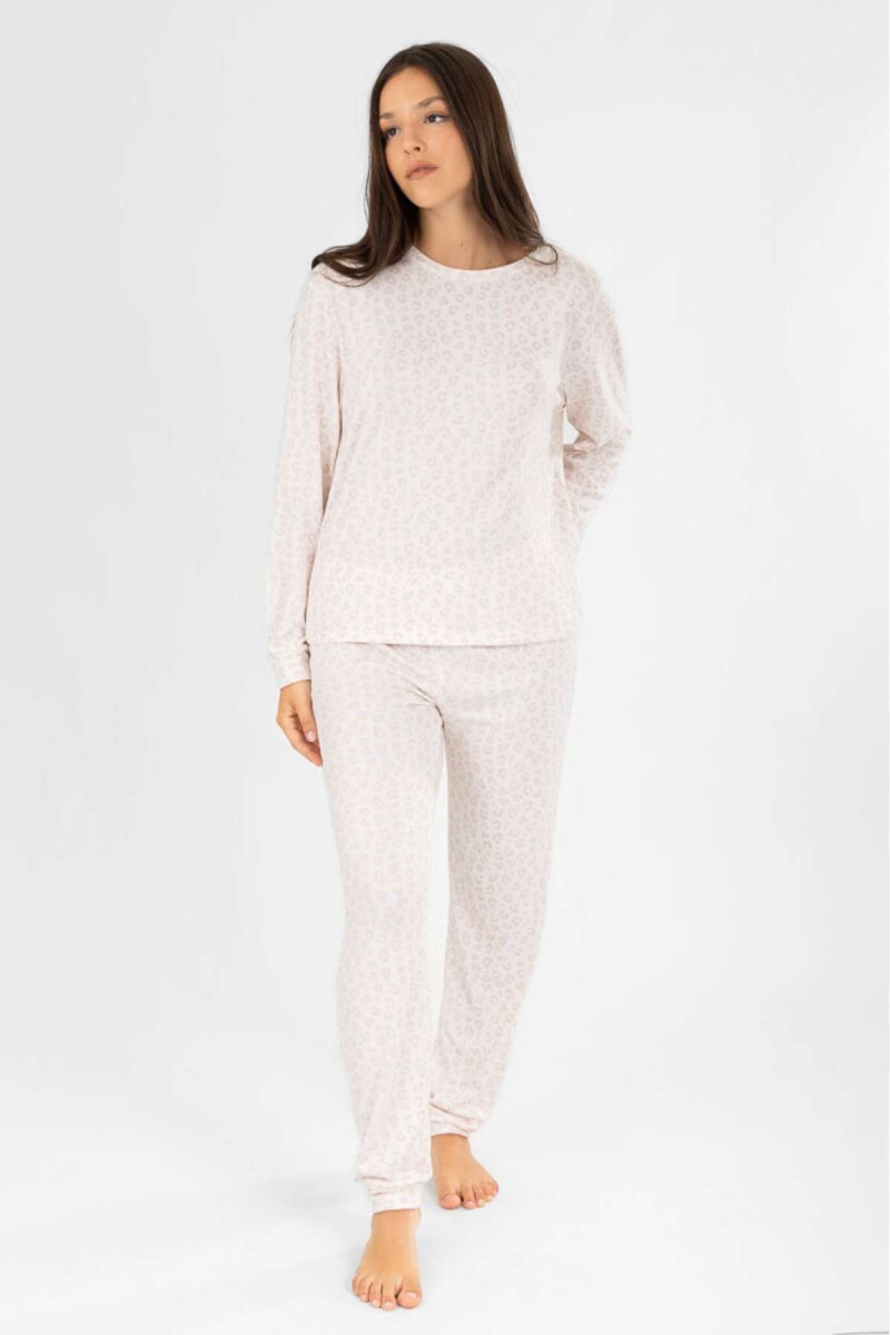 Pijama need leopard pink - Beige 