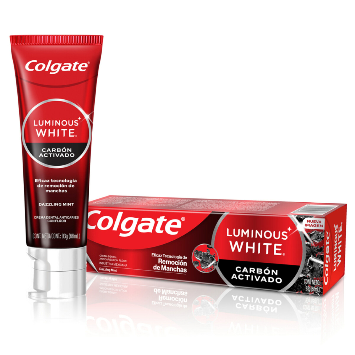 Pasta De Dientes Colgate Luminous W. Carbón Activado 90 Grs. 
