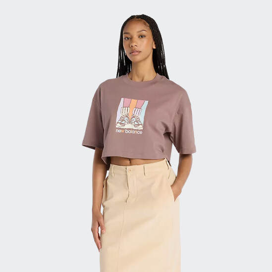 Remera New Balance Athletics Gradient Marrón