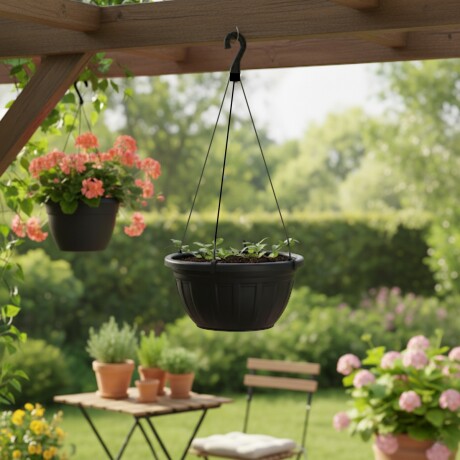 Maceta colgante 4 lts NEGRO