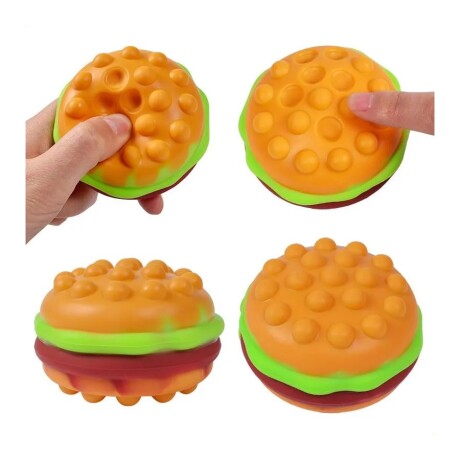 Juguete Antiestrés con Forma de Hamburguesa en 3D de Goma 001