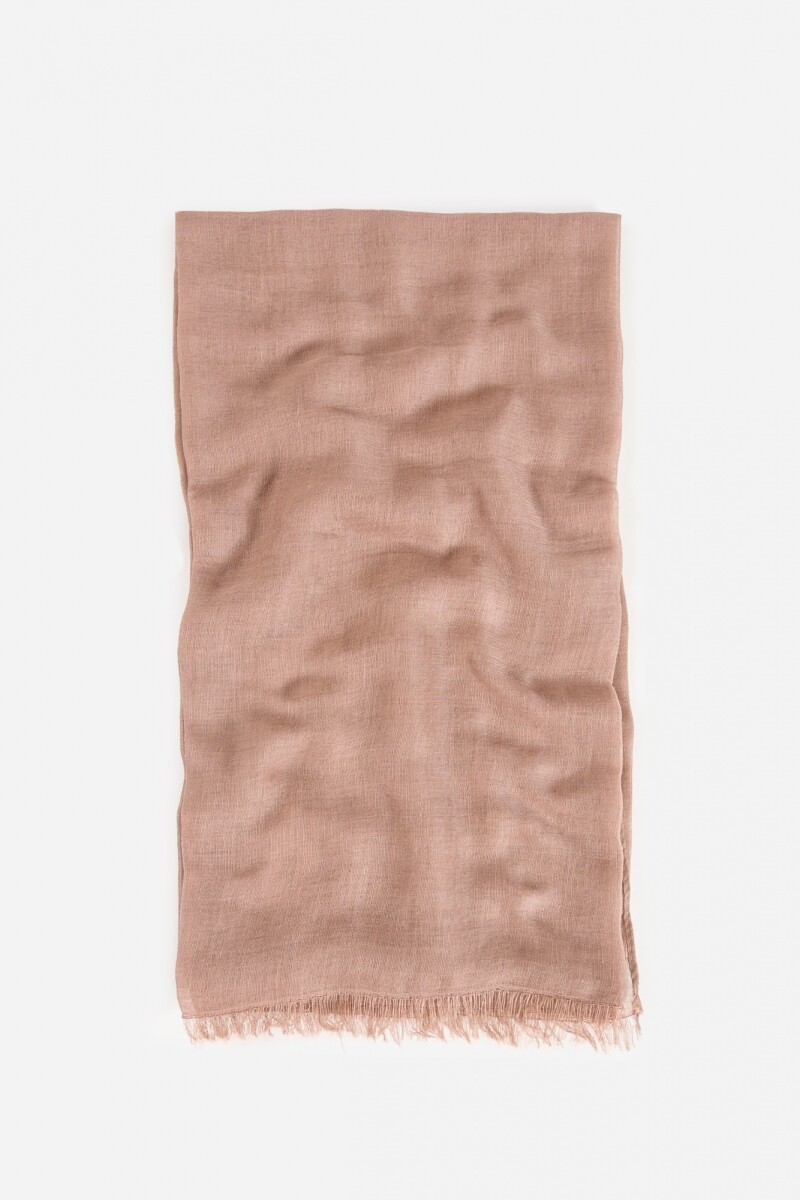 Pashmina lisa desflecada camel