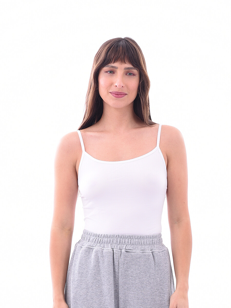 MUSCULOSA BÁSICA SEAMLESS - BLANCO 