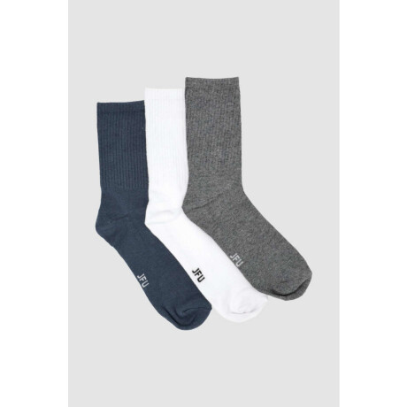 Pack x3 medias media caña lisas Variante 31