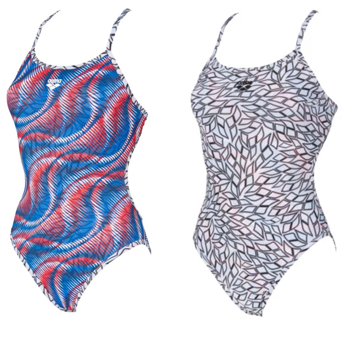 Malla Reversible De Entrenamiento Para Mujer Arena Women's Spirograph Reversible Swimsuit Challenge Back - 2 Diseños 