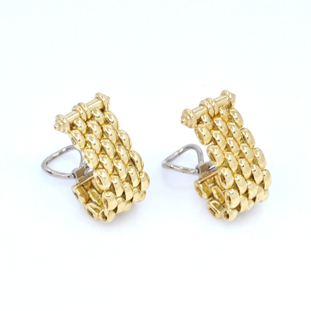 Caravanas clips panther 5 hilos en oro 18k Caravanas clips panther 5 hilos en oro 18k