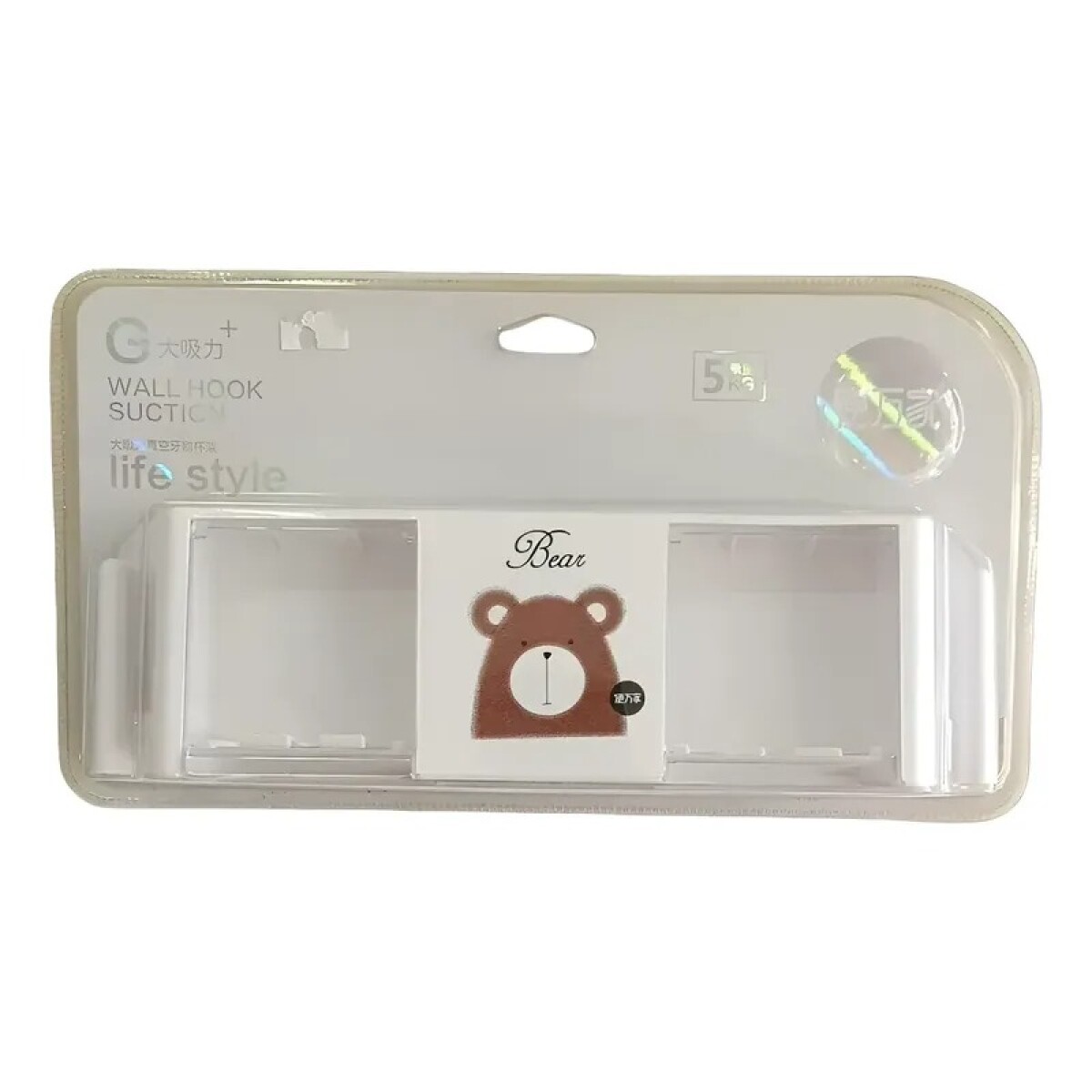 Soporte adhesivo de pared para cepillos de dientes 