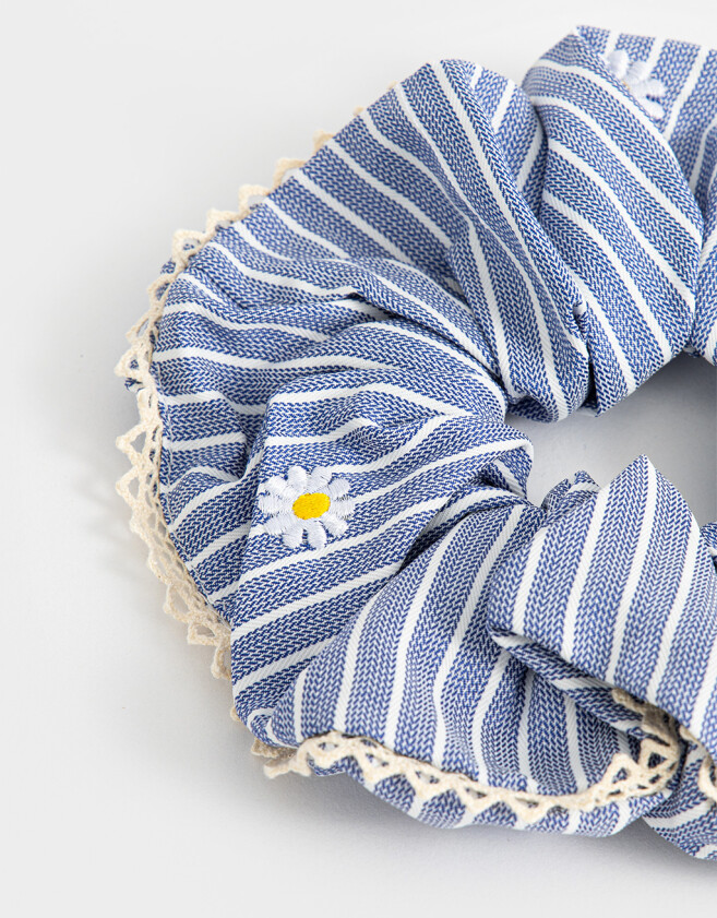 Skunzies XL Maxi Scrunchie Margaritas - Azul Medio