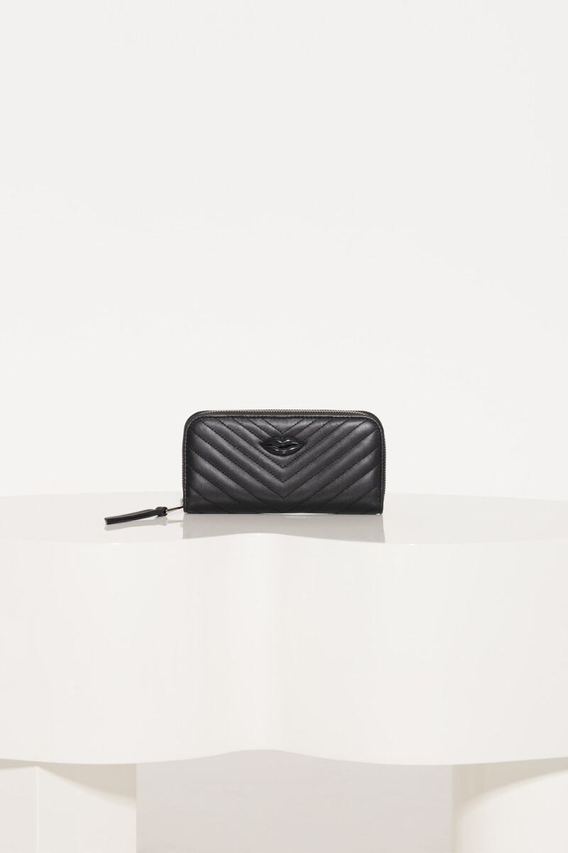MAXI BILLETERA LIPSTICK Negro
