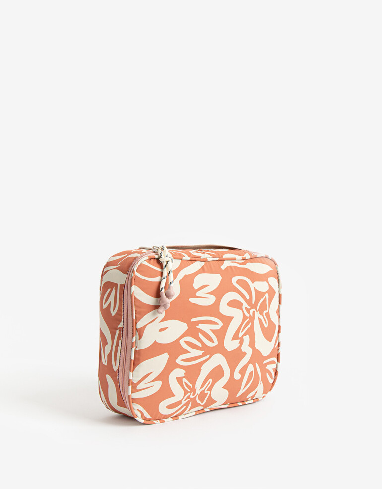 Porta Cosméticos Organizador de Carteras Portacosméticos De Material Reciclado - Estampado Flores