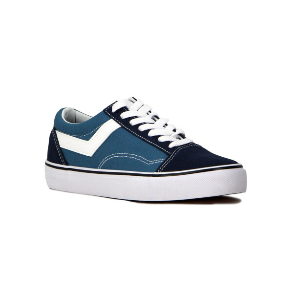 CLASICO BAJO - PONY AZUL/NEGRO