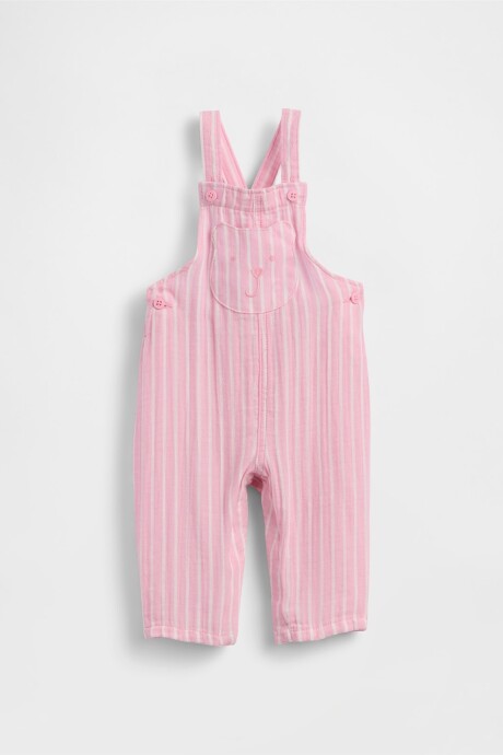 Enterito De Muselina Bebé Pink Stripe