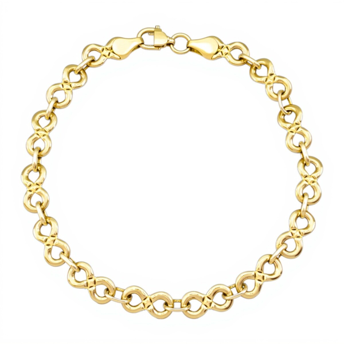 Pulsera Infinito-Oro bajo-Sin Piedra-PU8067 - sinpiedra 