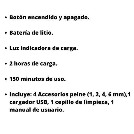Afeitadora inalámbrica HTC GT-266 V01
