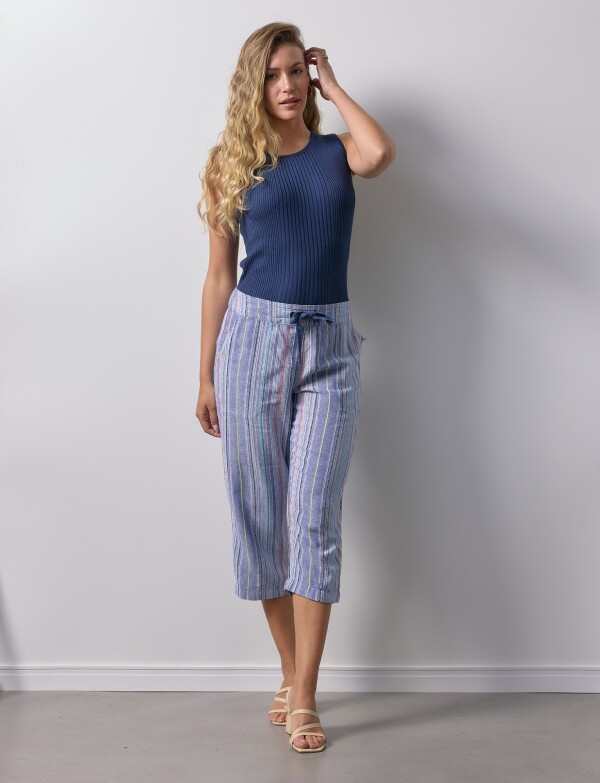 Capri Lino AZUL/MULTI