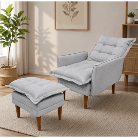 POLTRONA + PUFF CLASSIC 1LUGAR GRIS. HELLEN POLTRONA + PUFF CLASSIC 1LUGAR GRIS. HELLEN
