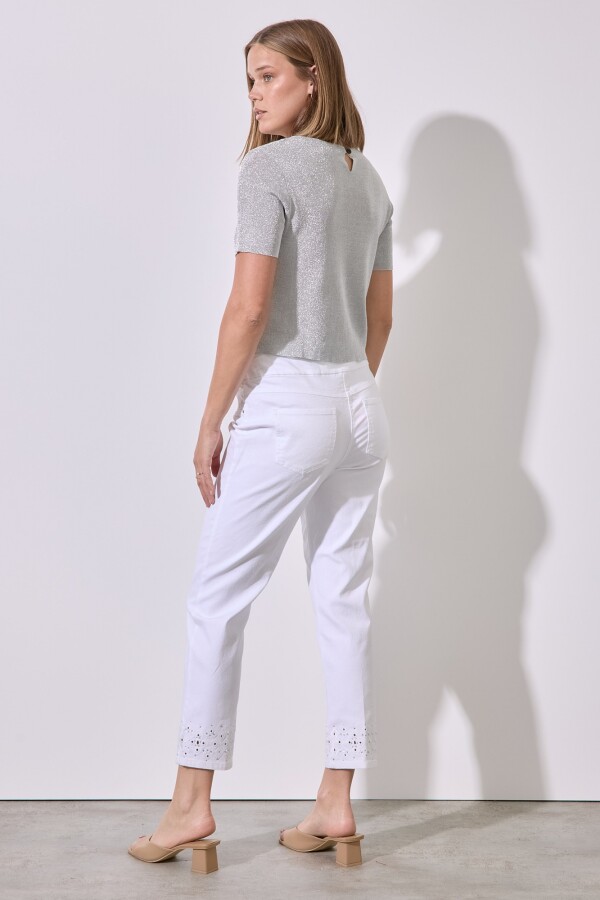 Jegging Ruedo Calado BLANCO