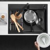 Pileta de cocina DREAM simple acero Negra 60x45x23 cm Pileta De Cocina Dream Simple Acero Negra 60x45x23 Cm