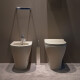 BIDET A PISO LOZA SANITARIA GAMAS DE BEIGE MATE GAMAS DE BEIGE