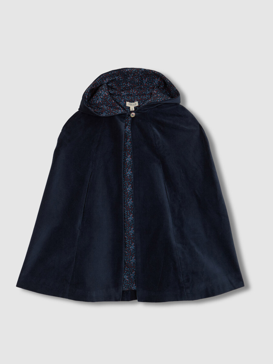 Capa De Terciopelo Azul Medio Oscuro
